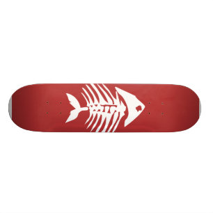 Skateboard Planche à roulettes de squelette d'os de poissons