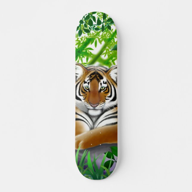 Skateboard Planche à roulettes de tigre de jungle (Devant)