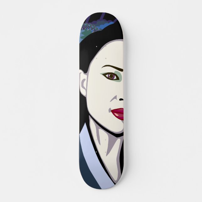 Skateboard Planche à roulettes de tradition de geisha (Devant)