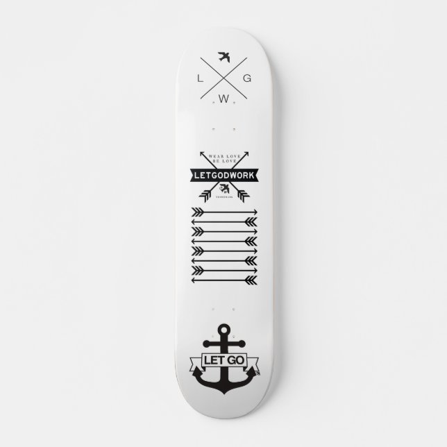 Skateboard Planche à roulettes de Tri Logo de LGW (Devant)