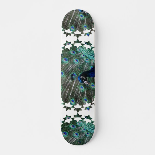 Skateboard Planche à roulettes d'oiseau de paon (Devant)