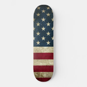 Skateboard Planche à roulettes Drapeau américain vintage