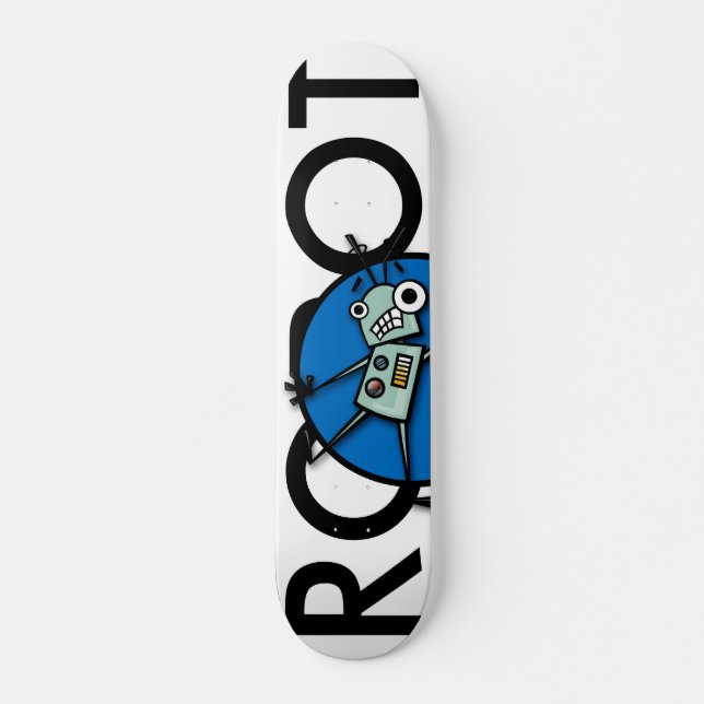 SKATEBOARD PLANCHE À ROULETTES DRÔLE DE GRAPHIQUE DE ROBOT (Devant)