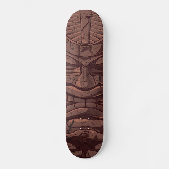 Skateboard Planche à roulettes en bois de statut de Tiki (Recto)