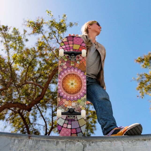 Skateboard Planche à roulettes en mosaïque de l'art créatif A (Extérieur 1)