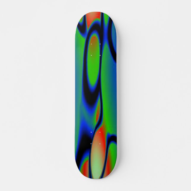 SKATEBOARD PLANCHE À ROULETTES EN PLASTIQUE ROUGE VERT-BLEU (Devant)
