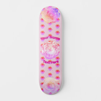 Skateboard Planche à roulettes Fleur Rose Tomboy