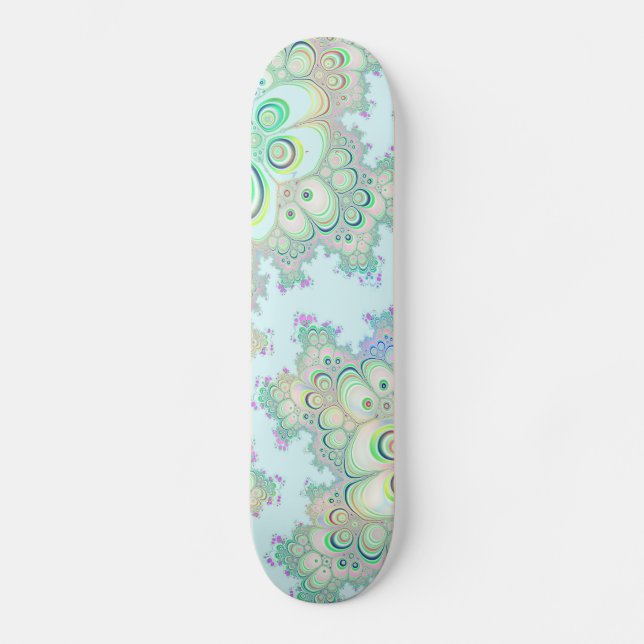 Skateboard planche à roulettes fractale des fleurs de printem (Recto)