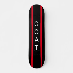 Skateboard Planche à roulettes "GOAT", noire et rouge, person