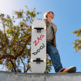 Skateboard Planche à roulettes grise Edgy Zag Dog