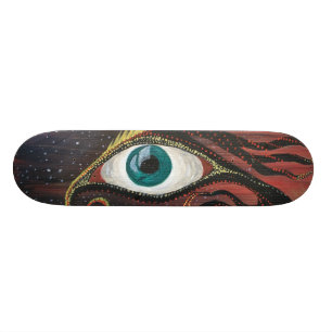 SKATEBOARD PLANCHE À ROULETTES INDIGÈNE D'ART