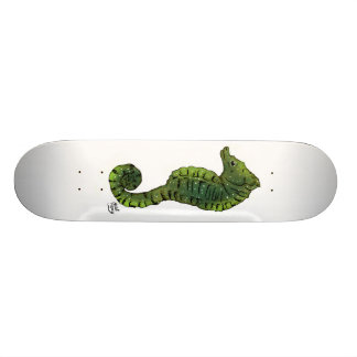 Skateboard Planche à roulettes japonaise d'art d'hippocampe