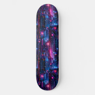 Skateboard Planche à roulettes japonaise néon cyberpunk anime