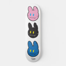 Planche à roulettes mascotte lapin