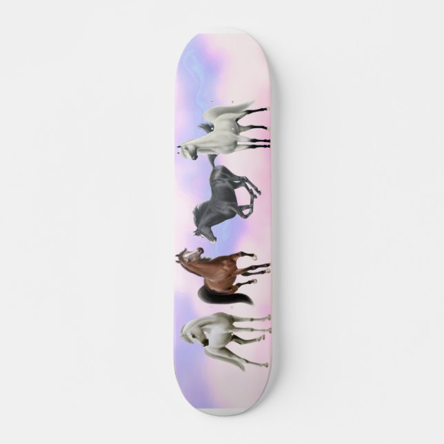 Skateboard Planche à roulettes merveilleuse de chevaux (Devant)