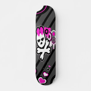 Skateboard Planche à roulettes mignonne de crâne