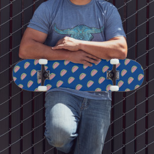 Skateboard Planche à roulettes motif Watermelon Doodles bleue