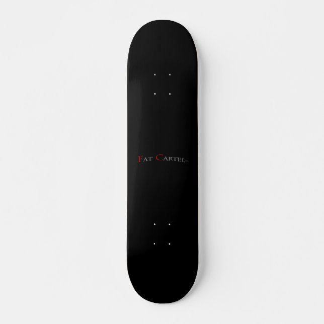 Skateboard Planche à roulettes noire simple de "gros cartel" (Devant)