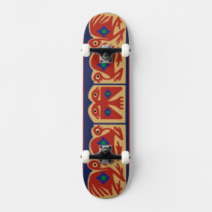Skateboard Planche à roulettes oiseau tribal péruvien