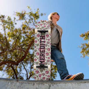 Skateboard Planche à roulettes personnalisée avec imprimé léo