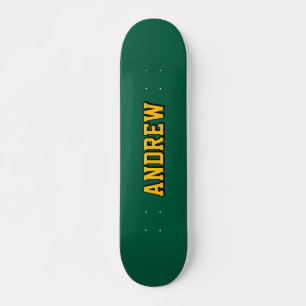 Skateboard Planche à roulettes personnalisée verte pour garço
