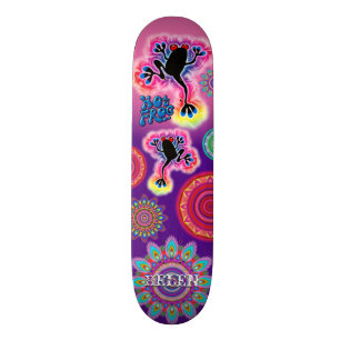 Skateboard Planche à roulettes psychédélique faite sur
