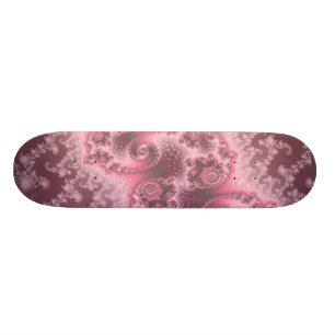 Skateboard Planche à roulettes rose sombre de méduses