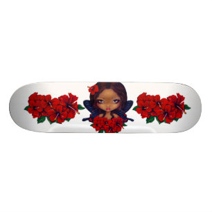Skateboard Planche à roulettes rouge de fée de ketmie