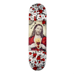 Skateboard Planche à roulettes sacrée de Jésus de coeur VO