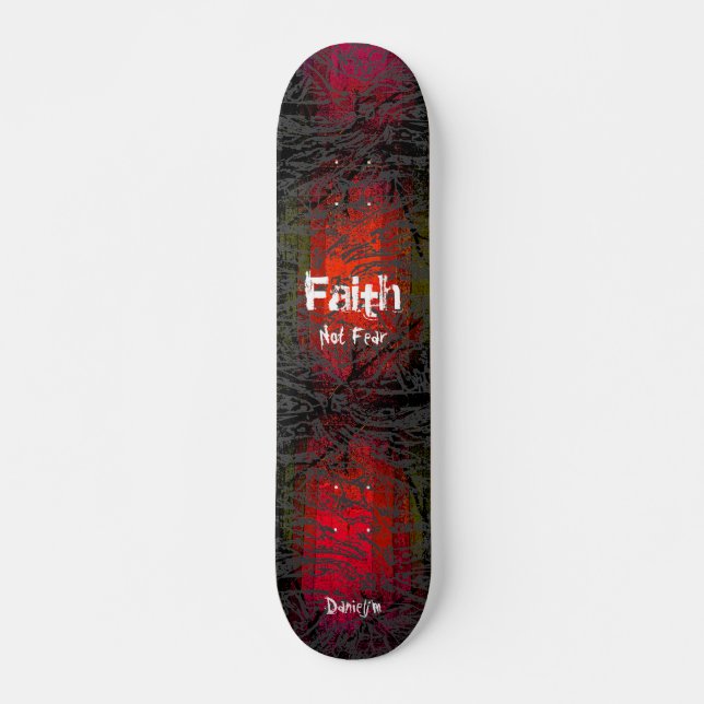 Skateboard Planche à roulettes sale de foi chrétienne (Devant)