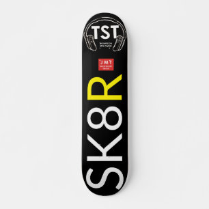 Skateboard Planche à roulettes SK8 R OFFICIELLE, dessus de pl