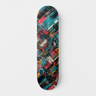 Skateboard Planche à roulettes Street Art Tech Rétro-Futurist