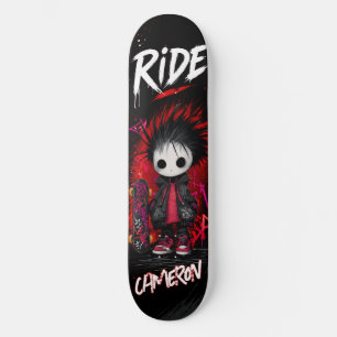 Skateboard Planche à roulettes urbaine avec graffiti emo d'an