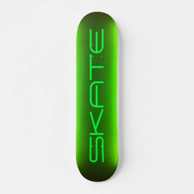 Skateboard Planche à roulettes verte au néon (Devant)