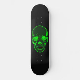 Skateboard Planche à roulettes verte de graphiques de crâne