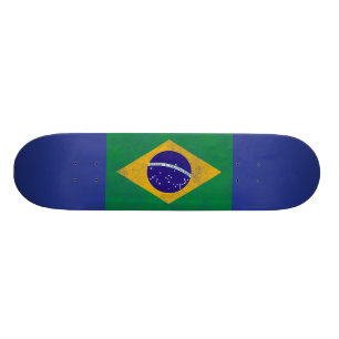 Skateboard Planche à roulettes vintage de drapeau de Brazile