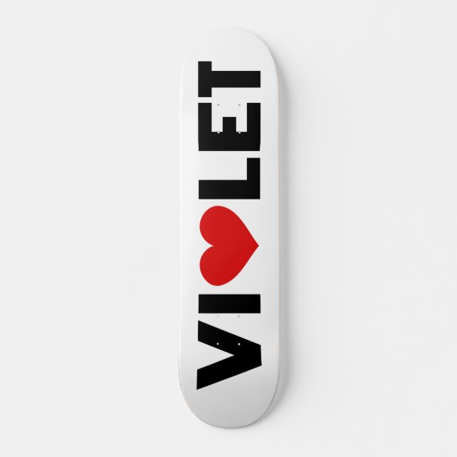 Skateboard Planche à roulettes Violet Love (Devant)