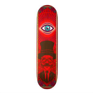 Skateboard Planche à roulettes voyante punk vintage de yeux