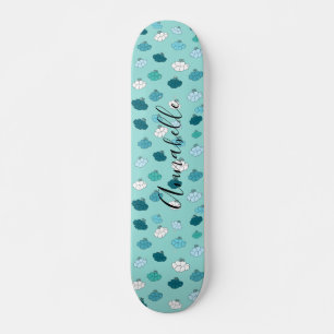 Skateboard Planche bouddhiste turquoise Lotus Flower Water