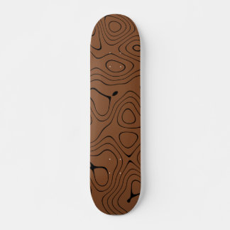 Skateboard Planche de skate à motif de carte topographique