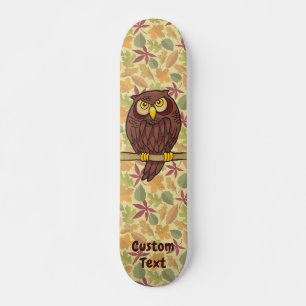 Skateboard Planche de skate-forme en dessin de hibou
