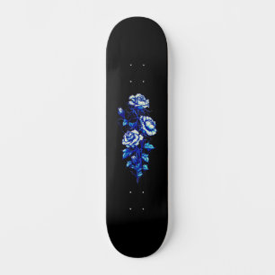 Skateboard Planche de skate Rose Bleue Grunge en détresse Ten