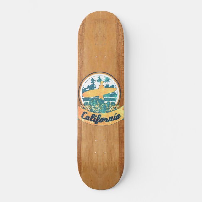 Skateboard Planche de surf de la Californie (Recto)