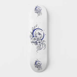 Skateboard Planche de tatouage tendance de style floral crois