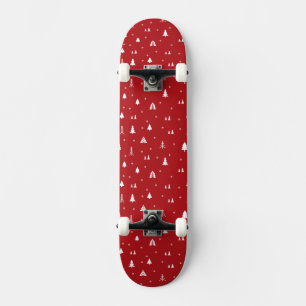 Skateboard Planches à roulettes avec sapins de Noël et flocon