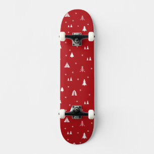 Skateboard Planches à roulettes avec sapins de Noël et flocon