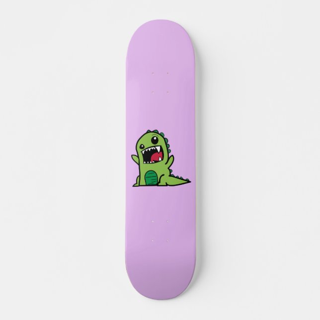 Skateboard Planches à roulettes drôles de dinosaure (Devant)