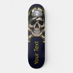 Skateboard Planches à roulettes   Pirate de crâne noir person