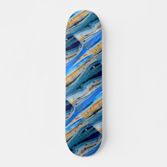 Skateboard planches de bois flotté bleu rouillé Thunder_Cove (Devant)