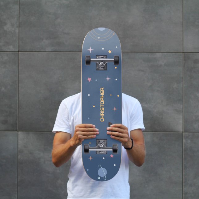 Skateboard Planètes et Rocket, Plate-forme spatiale (Planets & Rocket, Outer Space Skateboard)